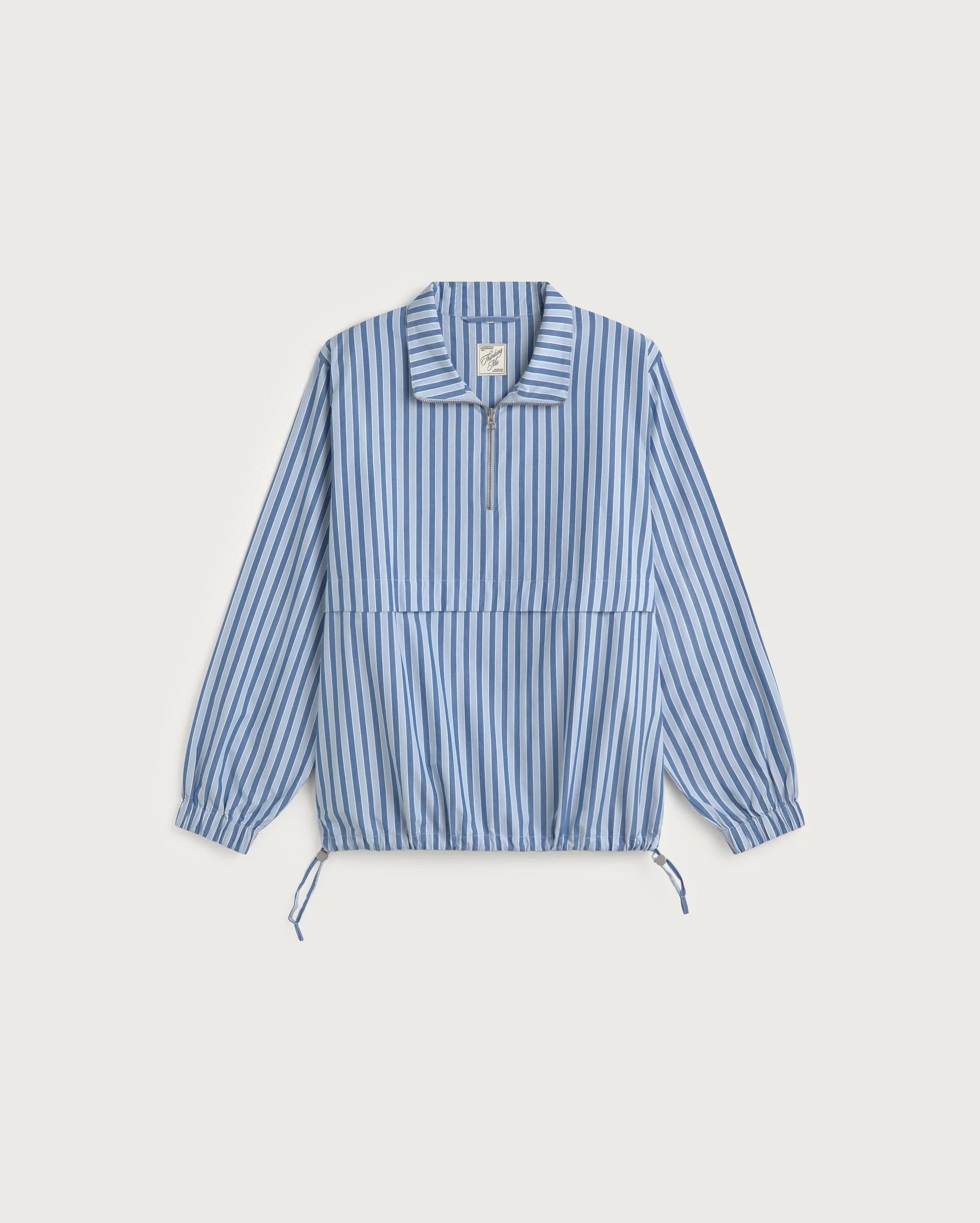 Chaqueta oversize rayas azul Reed - Image 5