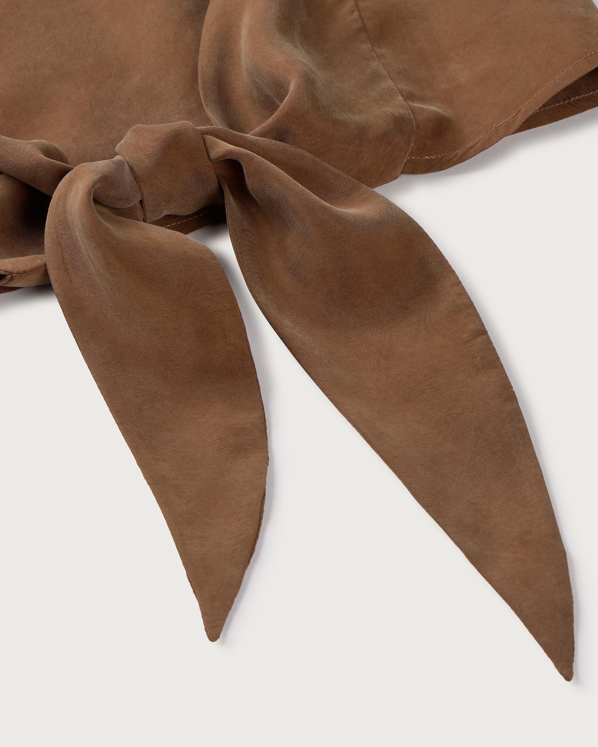 Top marrón lazo cupro Solea - Image 6