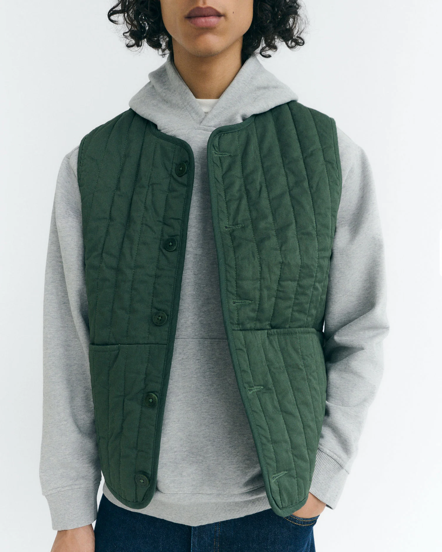 Chaleco acolchado verde Jon - Image 3