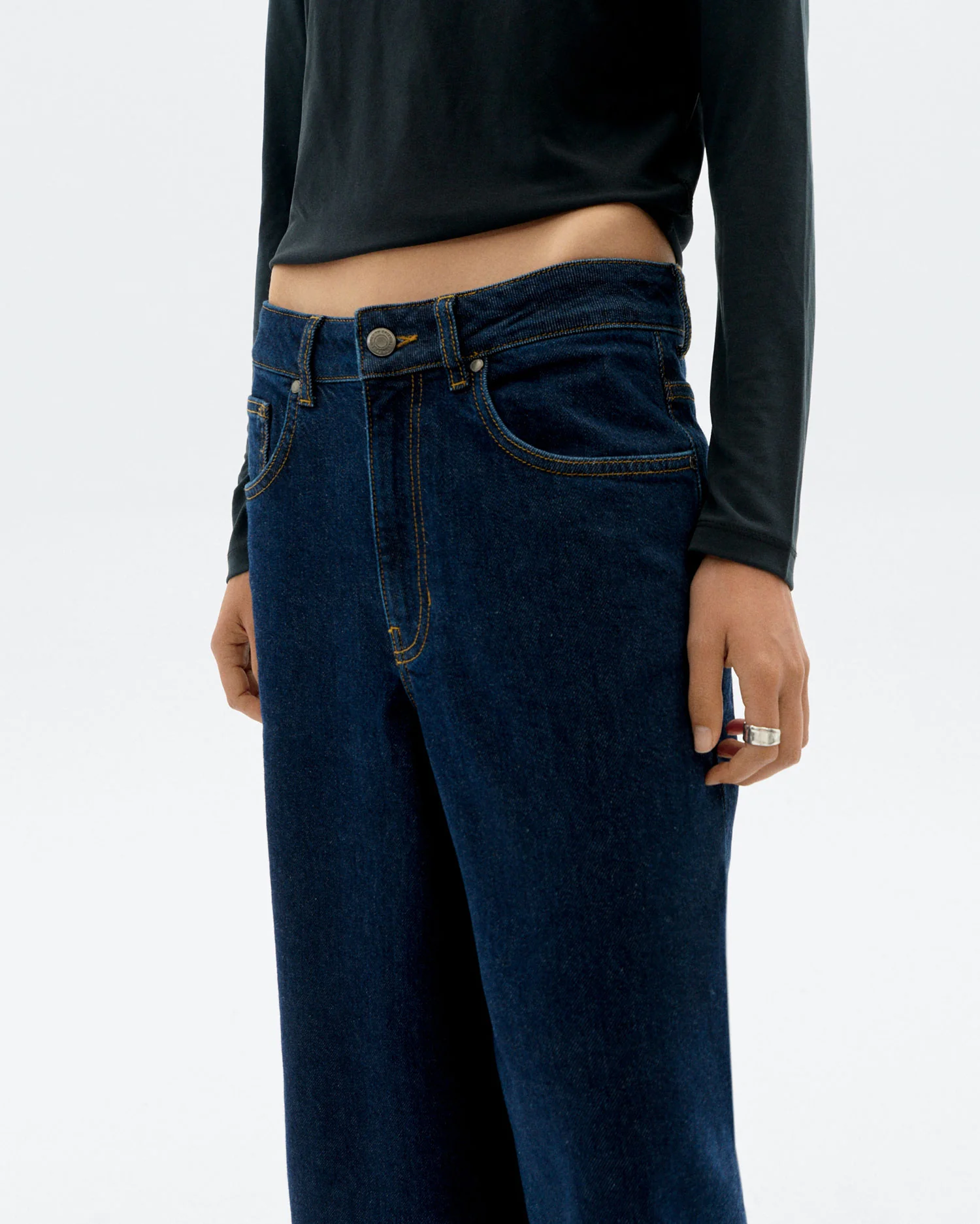 Jeans wide leg dark navy Hedda - Image 3