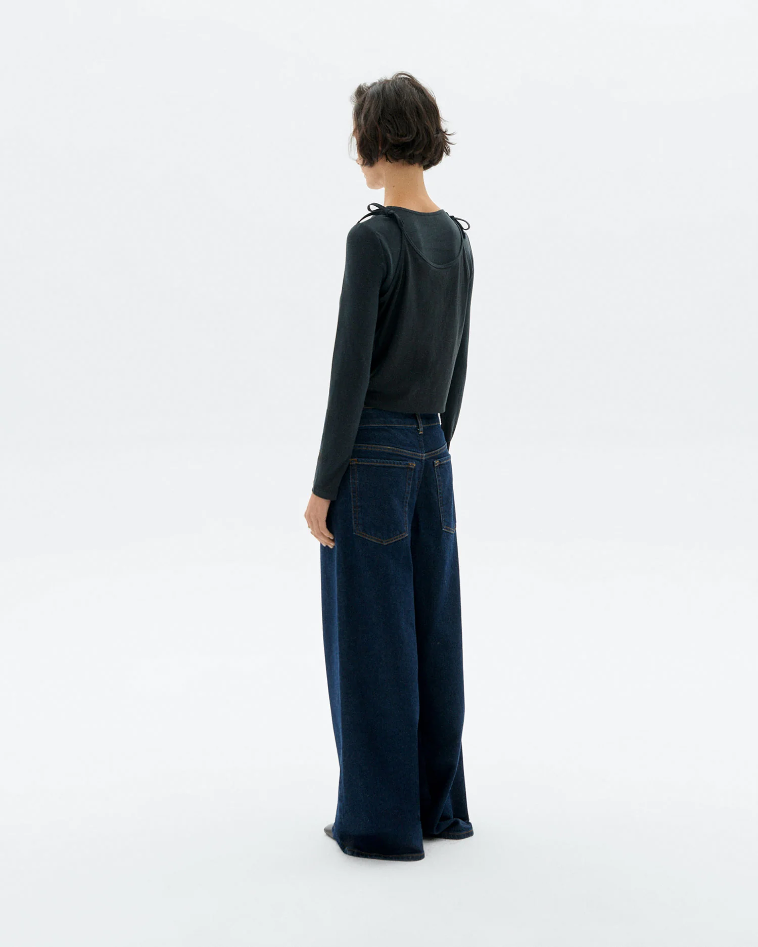 Jeans wide leg dark navy Hedda - Image 4