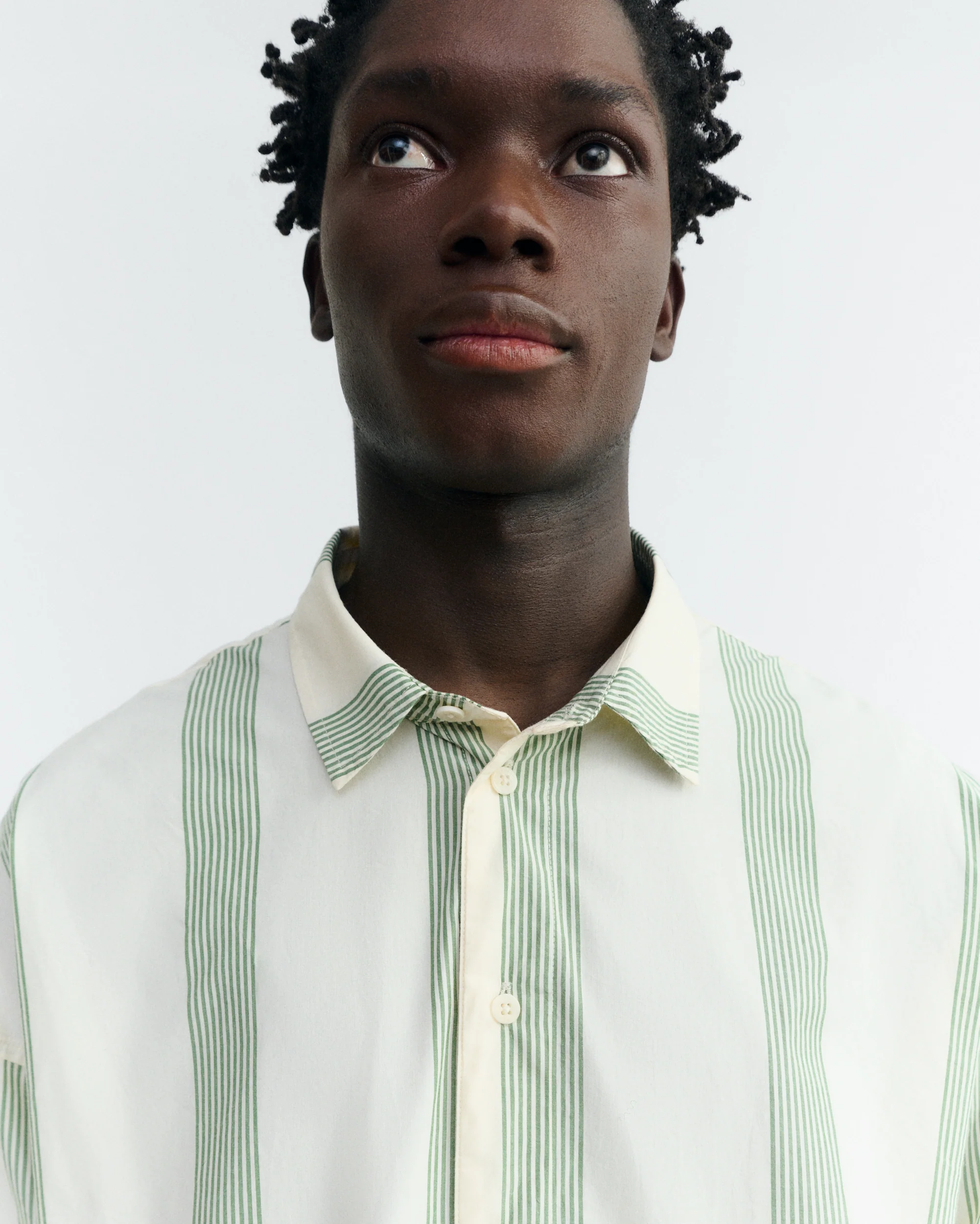 Camisa popelin rayas verde Jim - Image 3