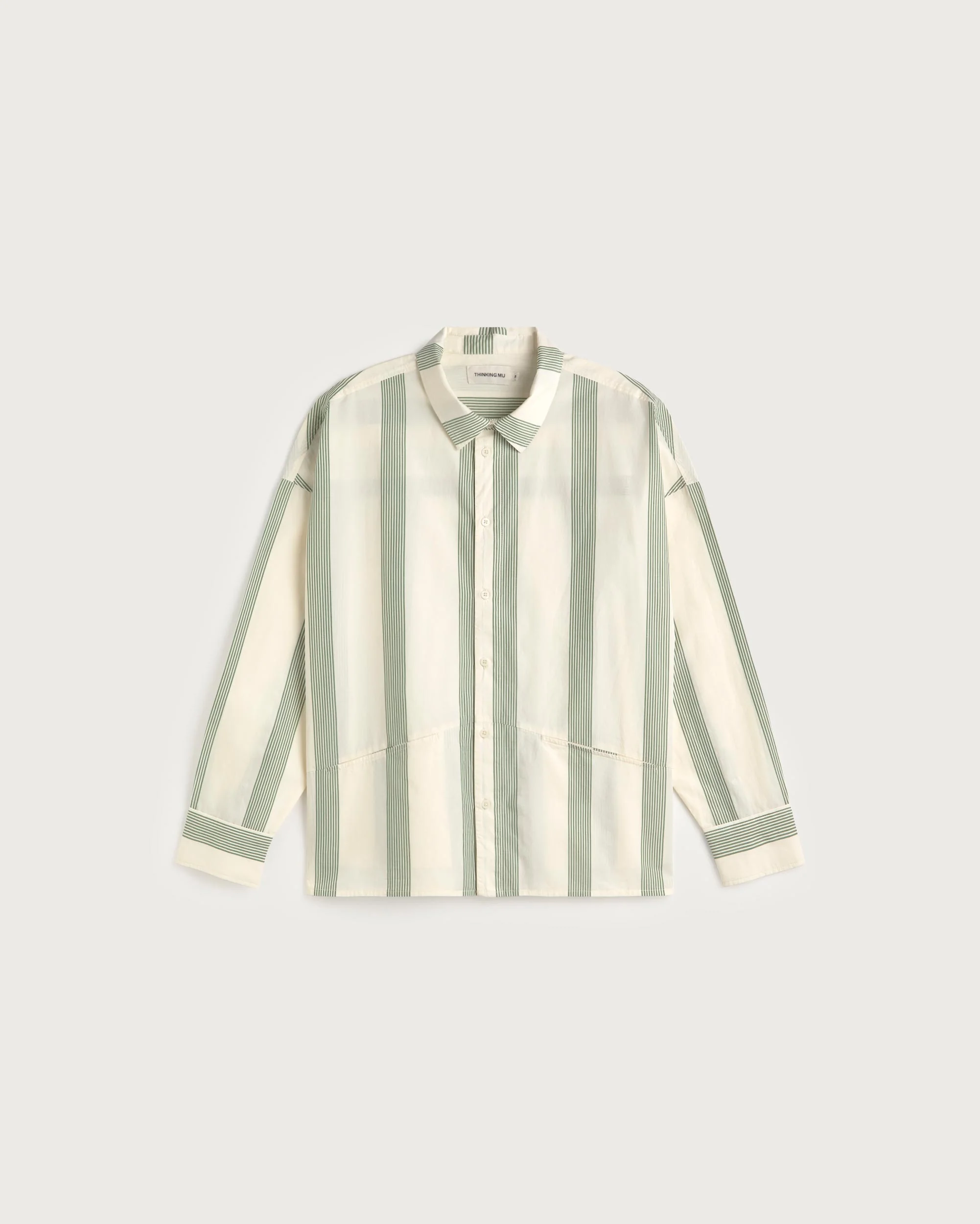 Camisa popelin rayas verde Jim - Image 5