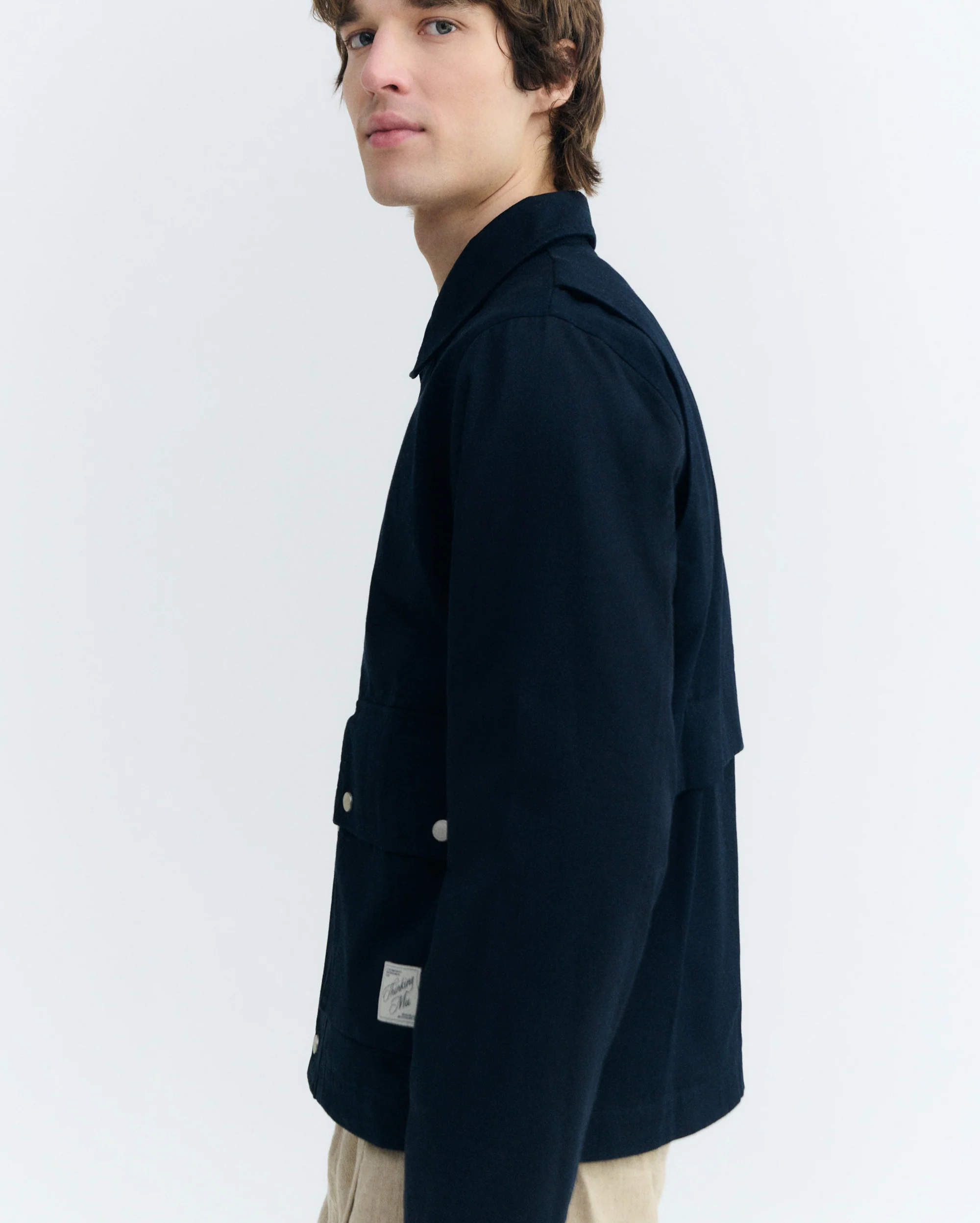 Chaqueta boxy navy Callum - Image 5