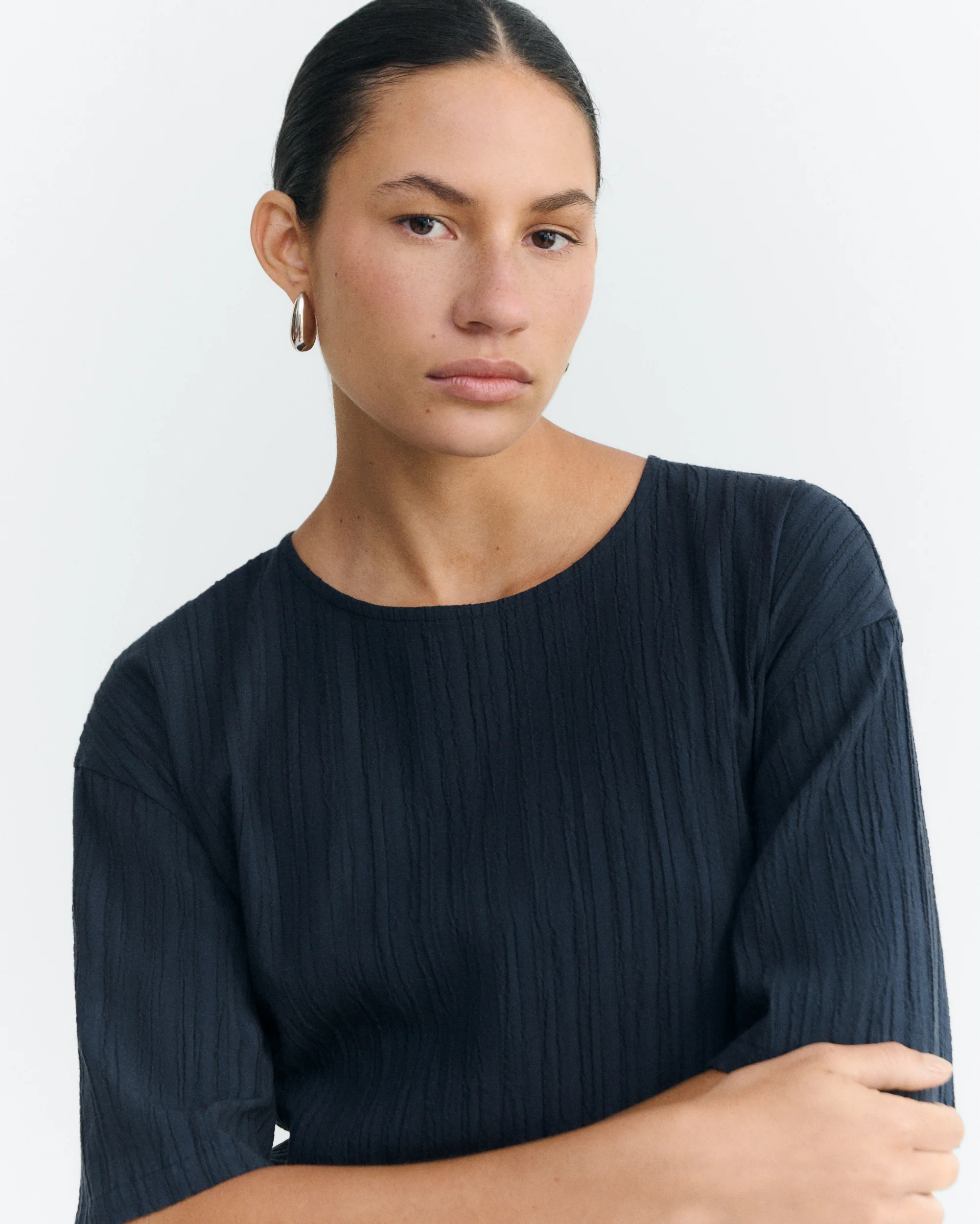 Vestido largo popcorn abertura espalda Kina - Image 3