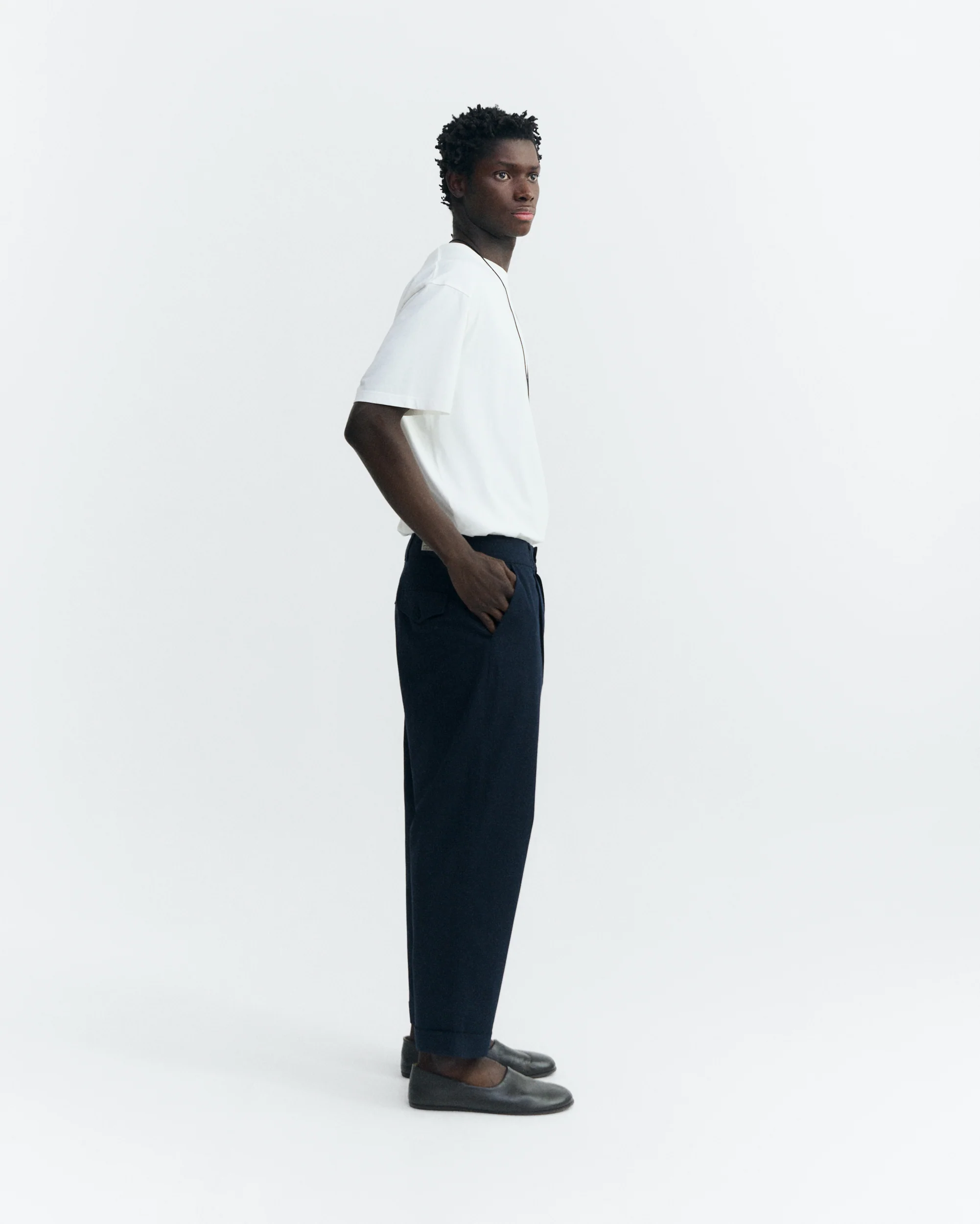 Pantalón relaxed pinza navy Wotan - Image 4