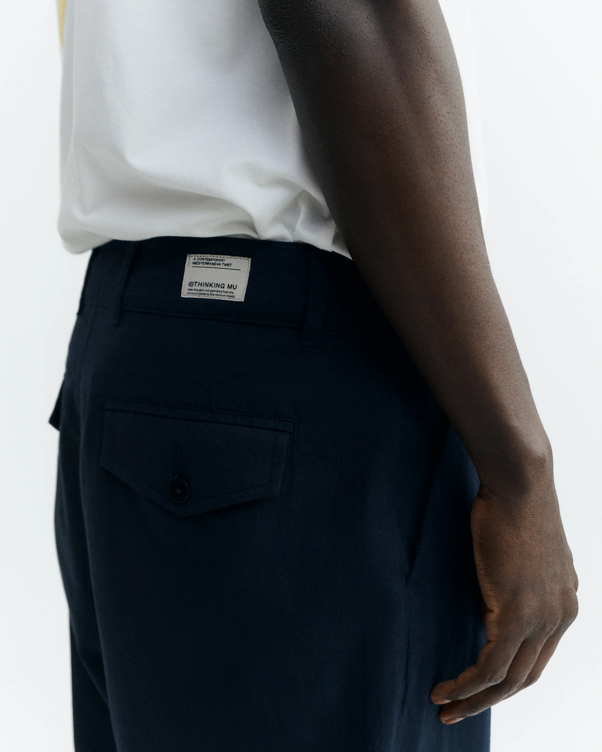 Pantalón relaxed pinza navy Wotan - Image 5