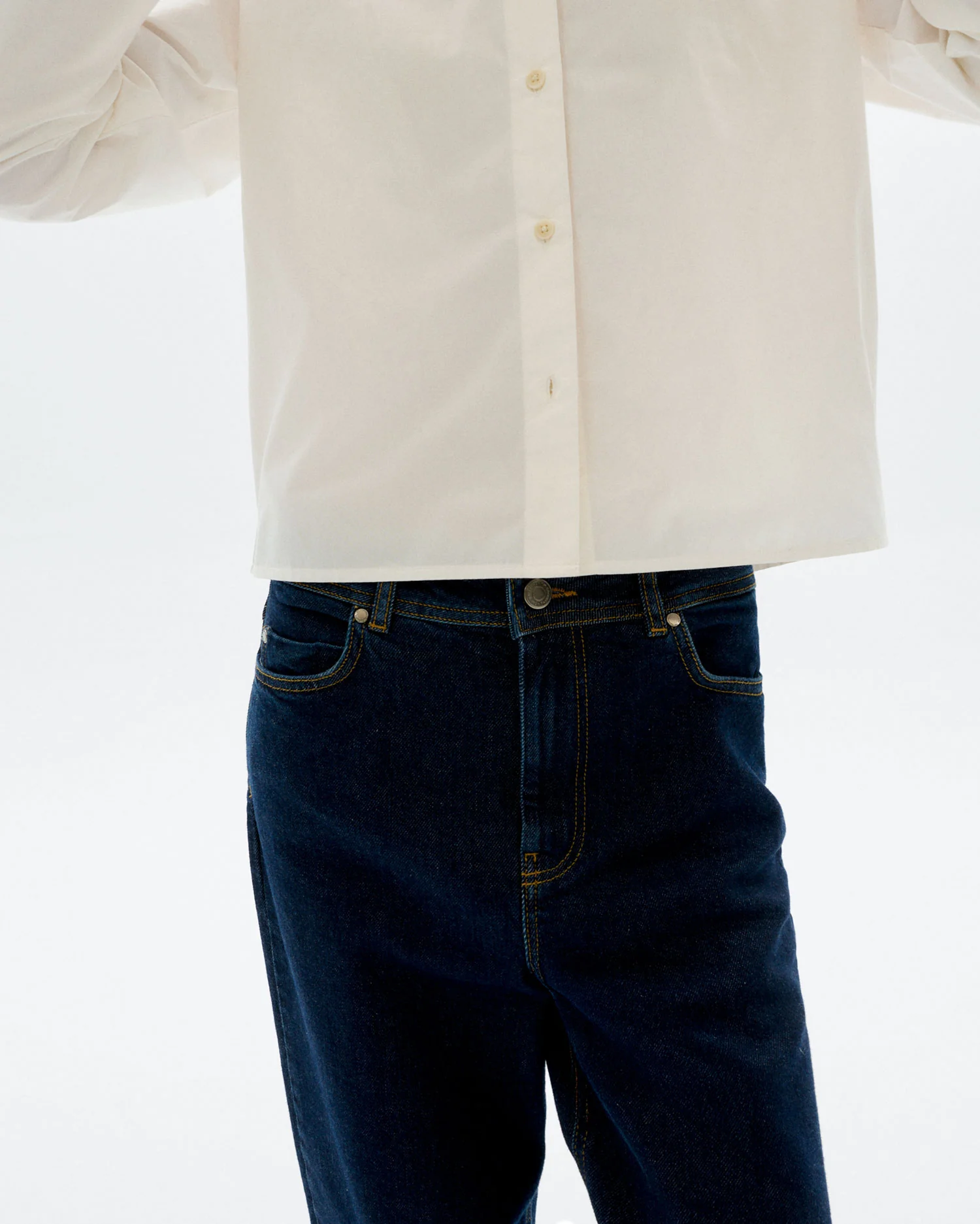 Jeans tiro alto dark navy Theresa - Image 3