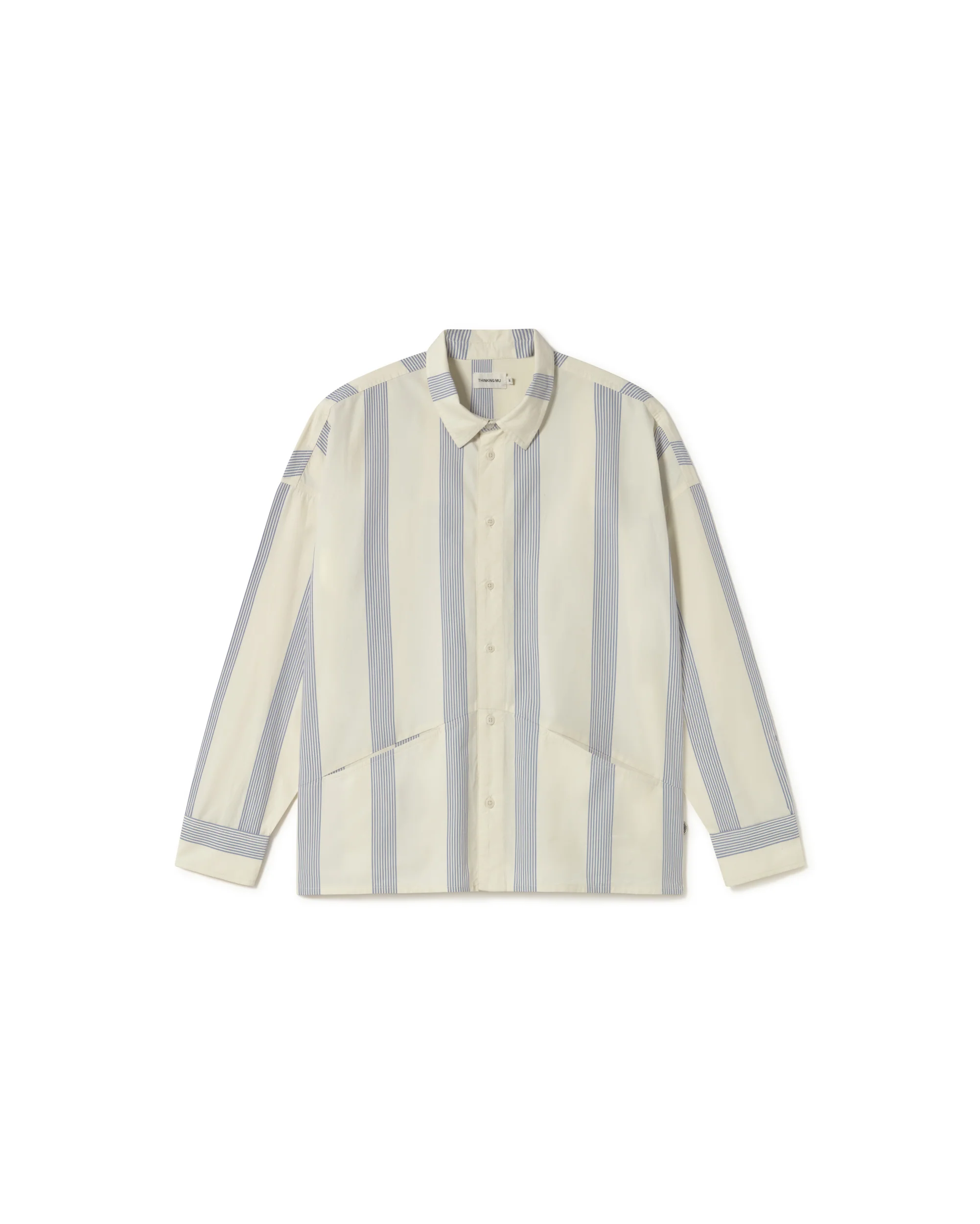 Camisa popelin rayas azules Jim - Image 7