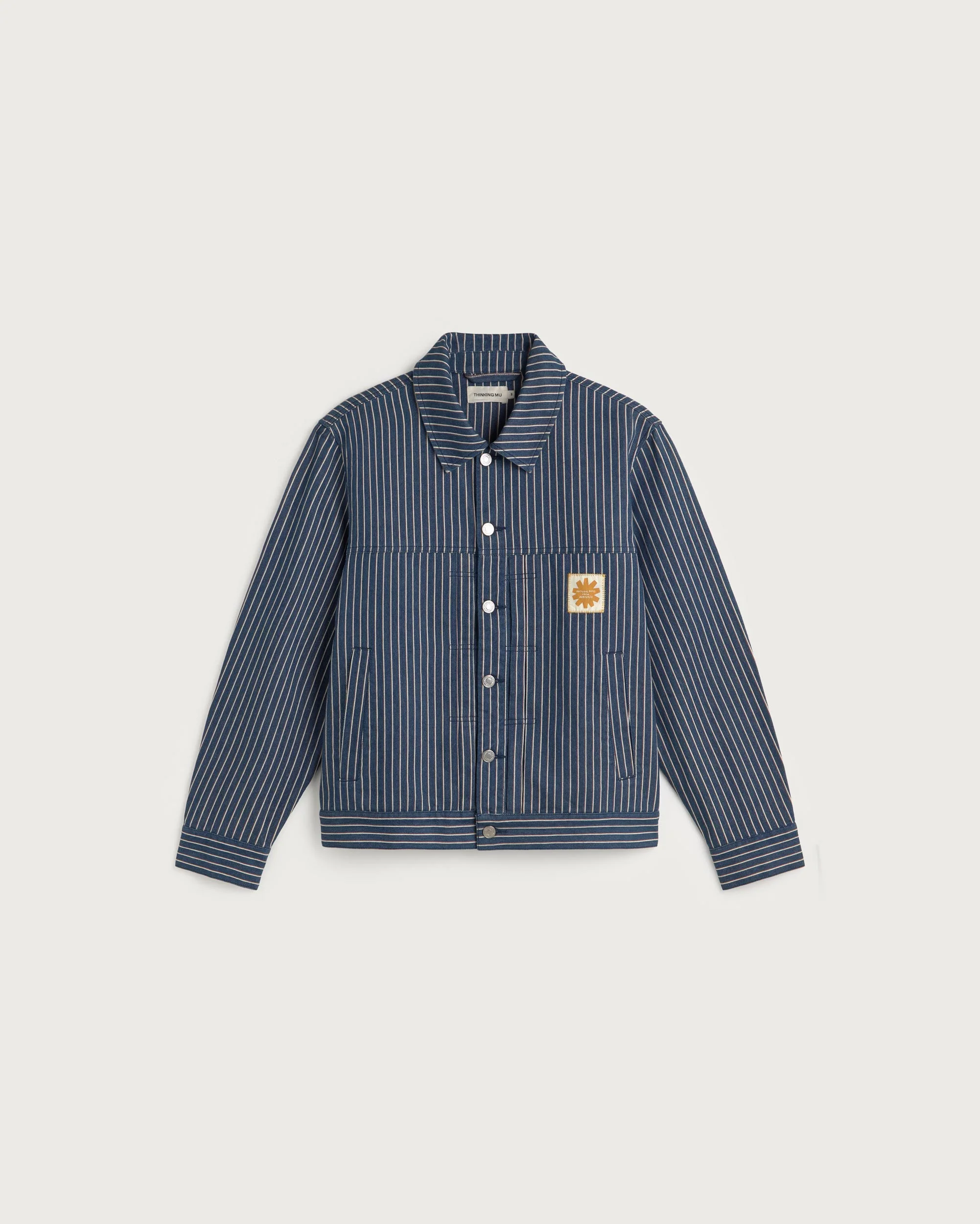 Chaqueta boxy rayas tinte natural Bruno - Image 5