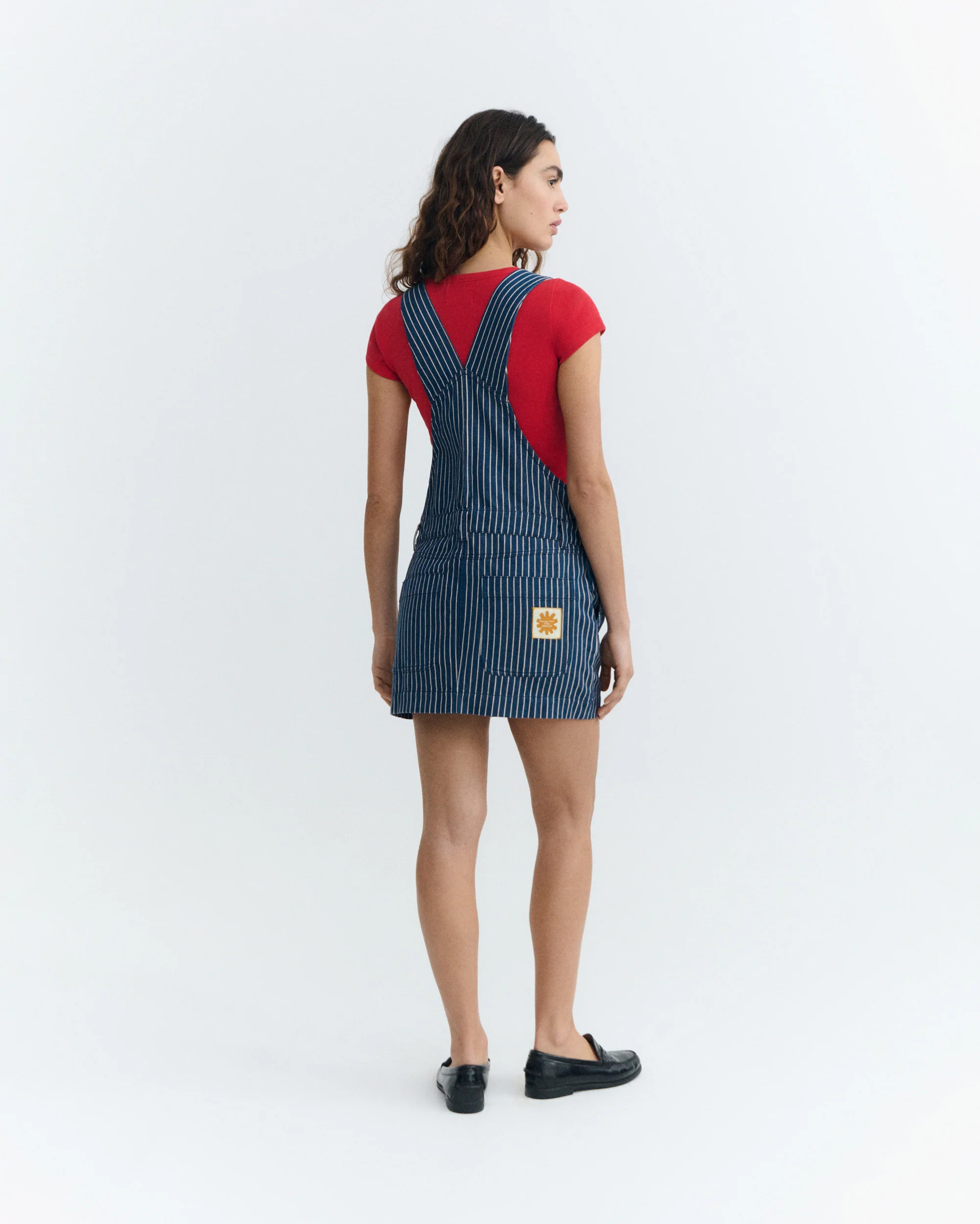 Vestido corto pichi rayas tinte natural railway Rafaela - Image 4