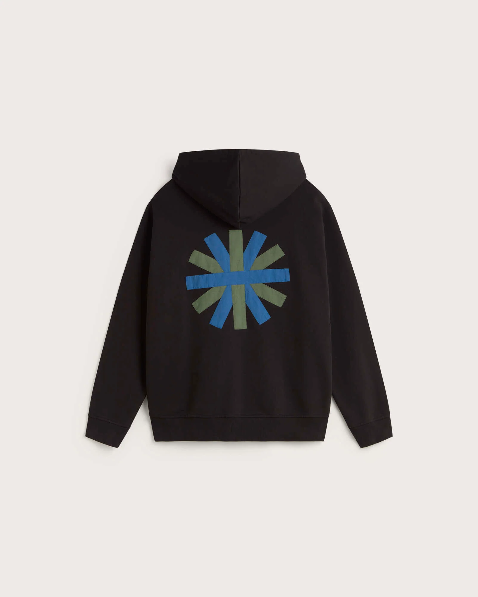 Sudadera negra patched sol espalda Simon - Image 7