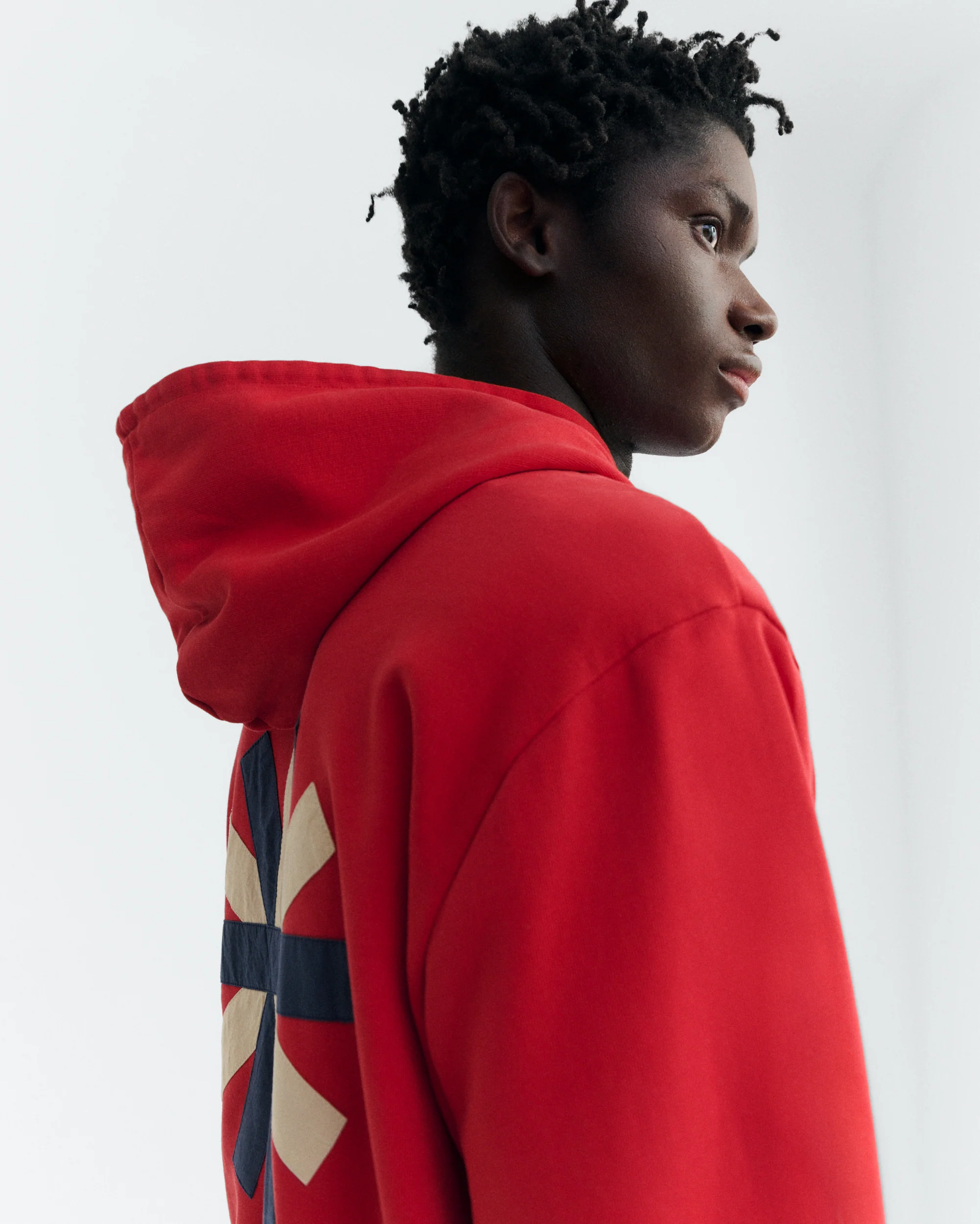 Sudadera roja patched sol espalda Simon - Image 5