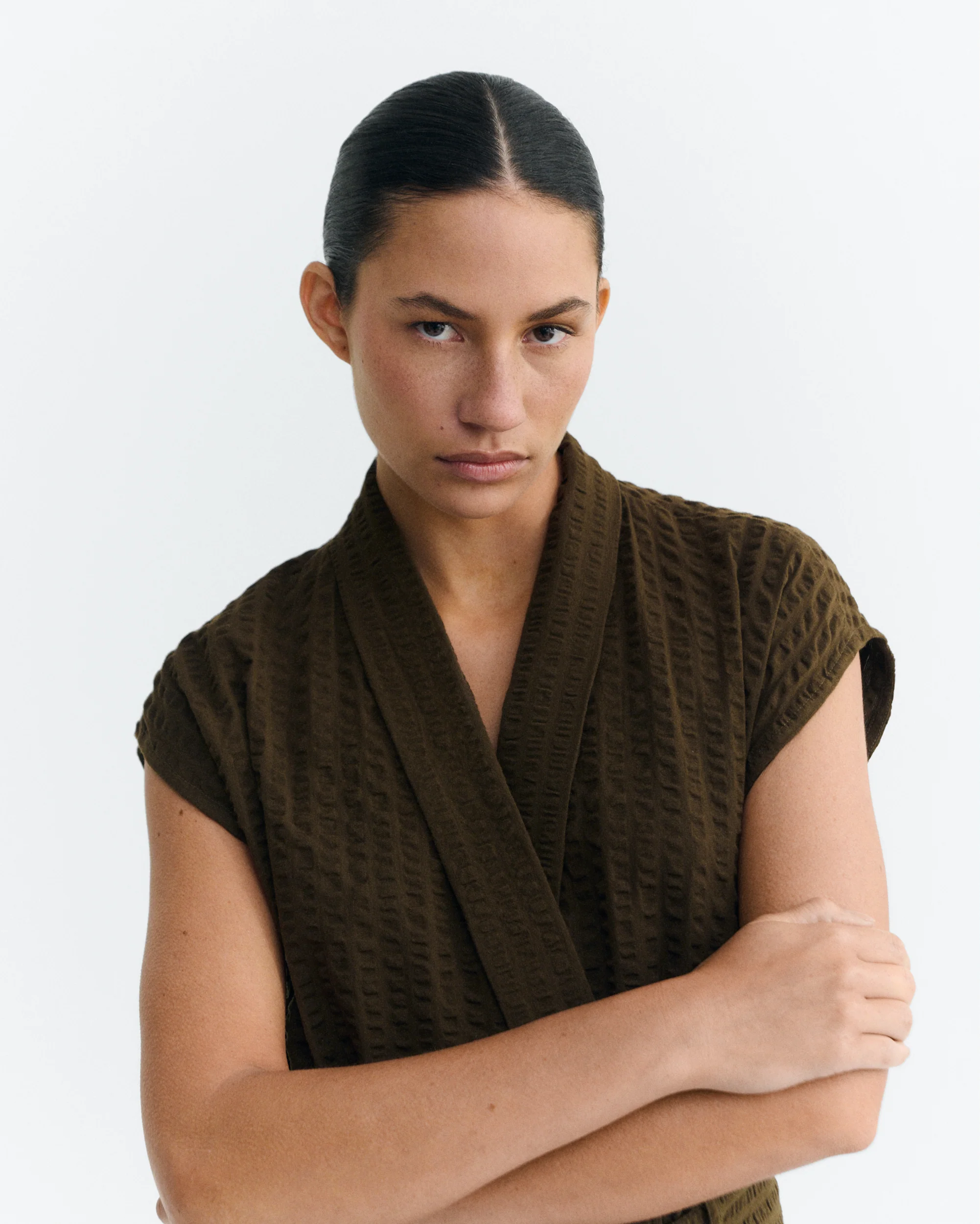 Mono seersucker marrón lazo Malawi - Image 3