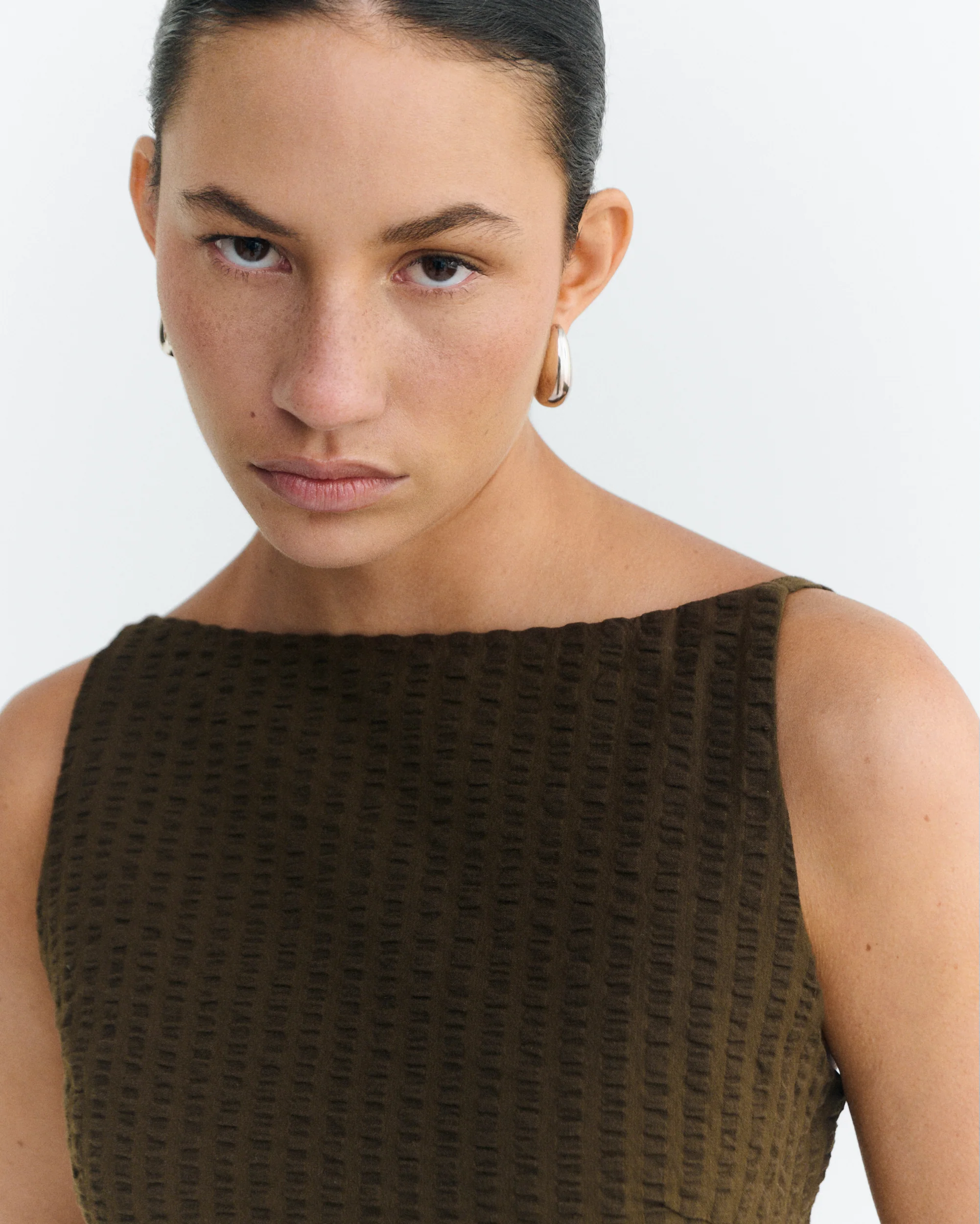 Vestido largo seersucker Sunniva - Image 4